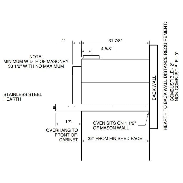 HPC Fire Inspired Di Napoli 40-Inch Gas/Wood Fired Pizza Oven DIY Kit - FDP-DiNapoli/RTF-EI-LP