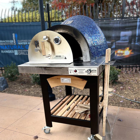 HPC Forno Series Hybrid Gas/Wood Pizza Oven w/ Cart - FDP-FORNO/BLX-EI-LP