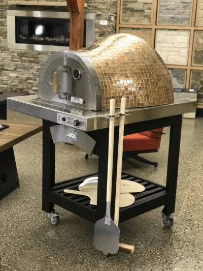 HPC Forno Series Hybrid Gas/Wood Pizza Oven w/ Cart - FDP-FORNO/BLX-EI-LP