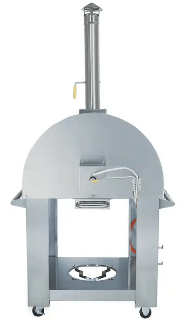 Kokomo 32 Inch Pizza Oven - Dual Fuel Gas or Wood Fired Stainless Steel - KO-PIZZAOVEN-LP