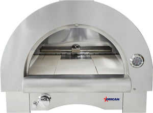 Omcan 33″ Countertop Wood Burning And Propane Gas Pizza Oven - 47875