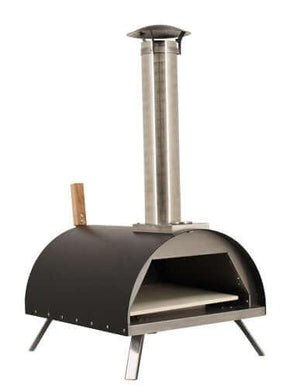 Omcan Countertop Wood Burning Pizza Oven with Black Cover - 44432