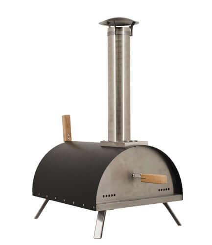 Omcan Countertop Wood Burning Pizza Oven with Black Cover - 44432