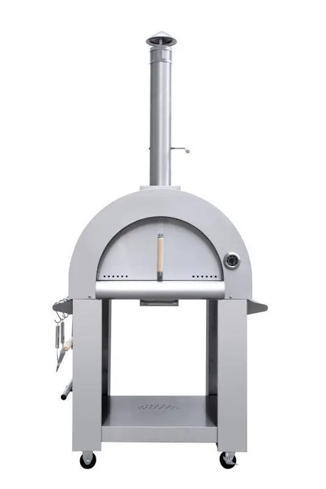 Omcan 32″ Stainless Steel Wood Burning Pizza Oven - 43113