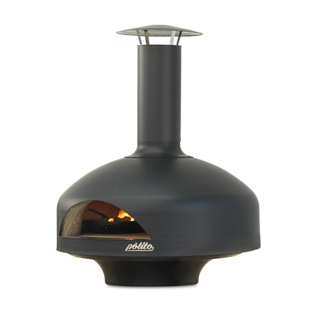 Polito Giotto Wood Fired Oven With Bench Stand - GIBTSBLK