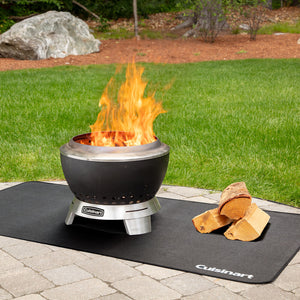 Cuisinart 19.5” Cleanburn Smokeless Fire Pit - COH-1900 - Lifestyle View in Use Next to Wood Fuel