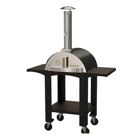 WPPOPizza ovenKarma 25 Colored Wood-Fired Oven With Stand/ CartWKK-01S-WS-BLKFlameOutDoors