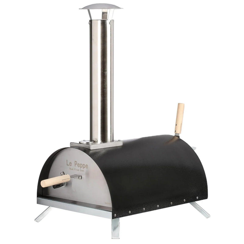 WPPO Le Peppe Portable Wood-Fired Pizza Oven - WKE-01-BLK - Angled View